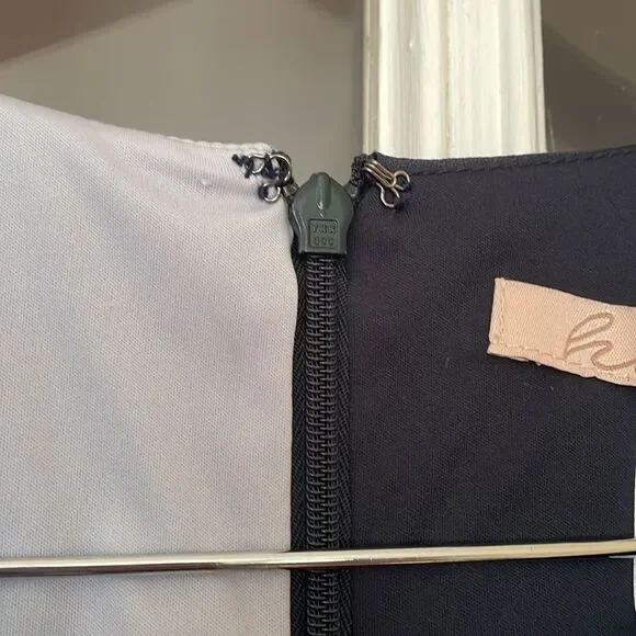 Anthropologie hutch contemporary abstract art color block wrap crepe dress - Picture 7 of 14